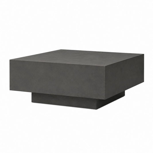 Table basse carrée gris anthracite en MDF finition décor béton 100 x 100 x 30 cm